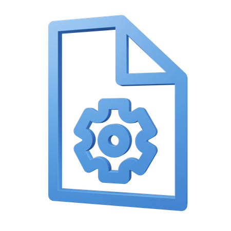 Configurações de arquivo  3D Icon