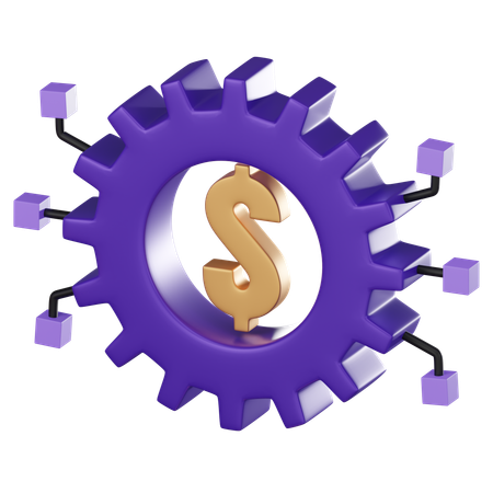 Configurações de dólar  3D Icon
