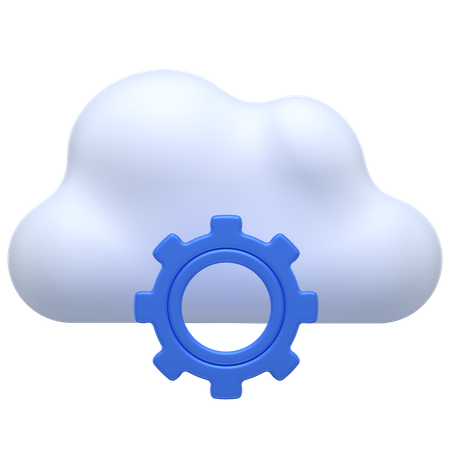 Configurações de nuvem  3D Icon