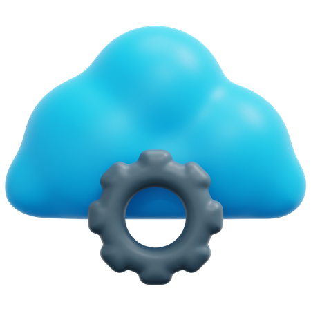 Configurações de nuvem  3D Icon