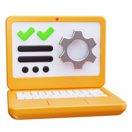 Configurações do laptop  3D Icon