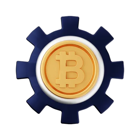 Configuration Bitcoin  3D Icon