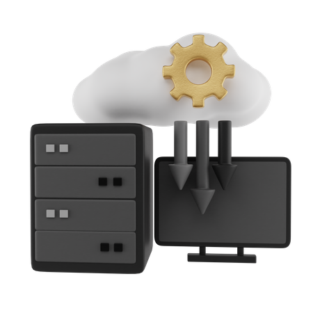 La configuration d'un ordinateur  3D Illustration