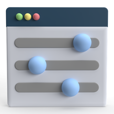 Configuration Web  3D Icon