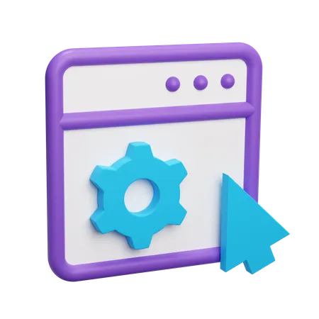 Paramètre Web  3D Icon