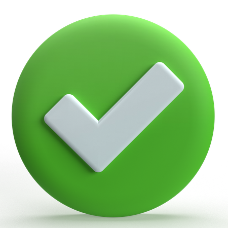 Confirm  3D Icon