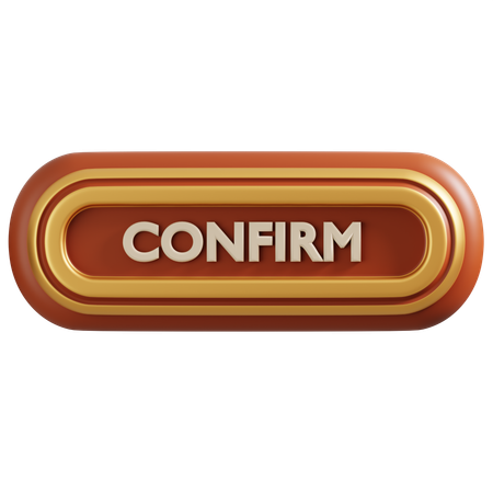 Confirm button  3D Icon