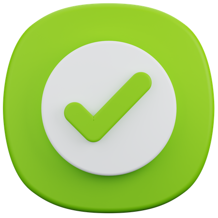 Confirm Button  3D Icon