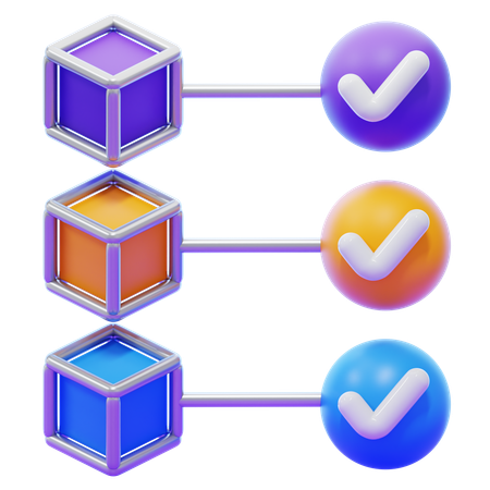 Confirmación de blockchain  3D Icon