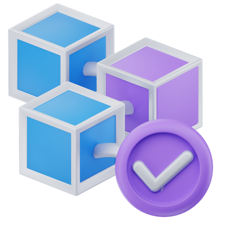 Confirmación de blockchain  3D Icon
