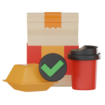 Confirmed Food Order  3D Icon