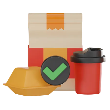 Confirmed Food Order  3D Icon