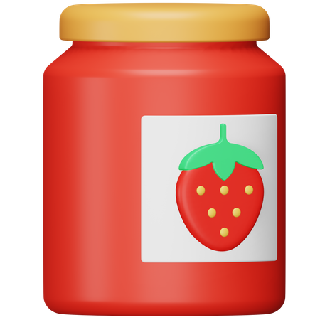Confiture de fraise  3D Icon