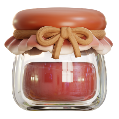 Confiture de fraises en pot  3D Icon