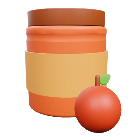 Confiture d'oranges  3D Illustration