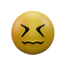 3d for confounded face emoji