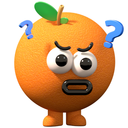 Confundir laranja  3D Illustration