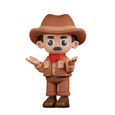 Cowboy confus  3D Illustration