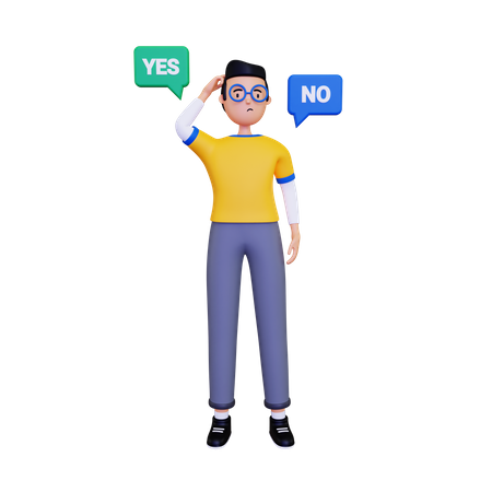 Confuse about decision  3D Icon