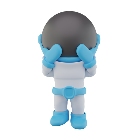 Confuse Astronaut  3D Icon