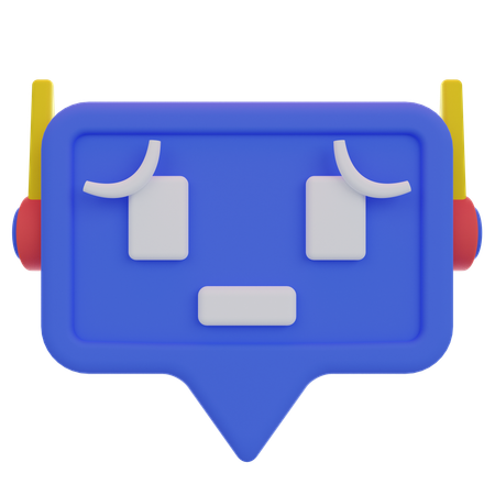 Confuse Chatbot  3D Icon