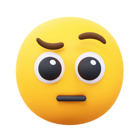 Confuse Emoji Emoji  3D Icon