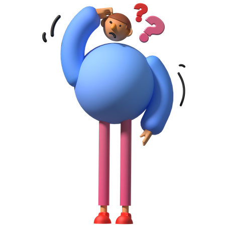 Confuse Man  3D Icon