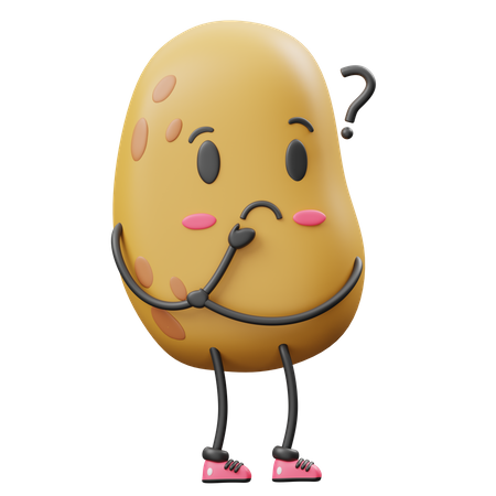Confuse Potato 3D Icon
