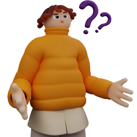 Confuse woman having question  3D Icon