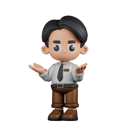 Confused Businessman  3D Illustration