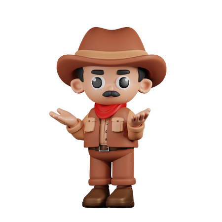 Confused Cowboy  3D Icon