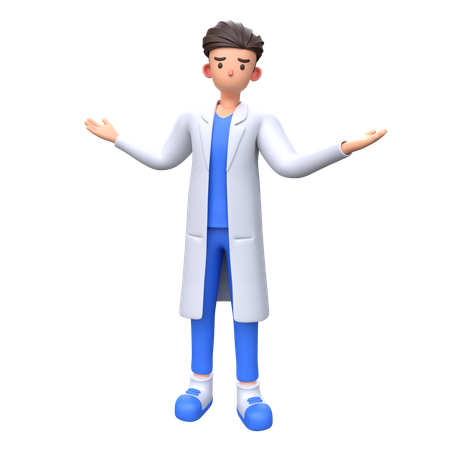 Confused Doctor  3D Icon