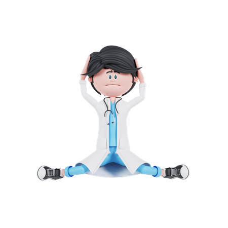 Confused doctor  3D Icon