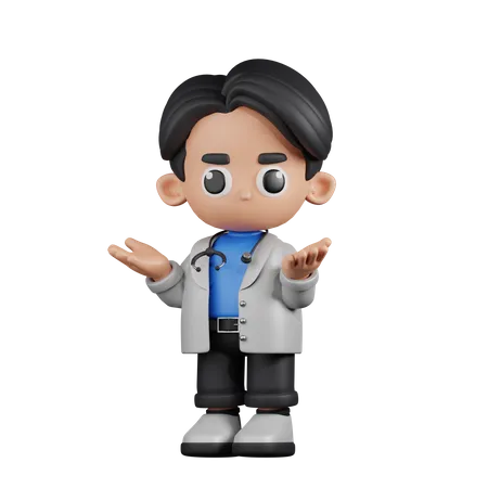 Confused Doctor  3D Illustration