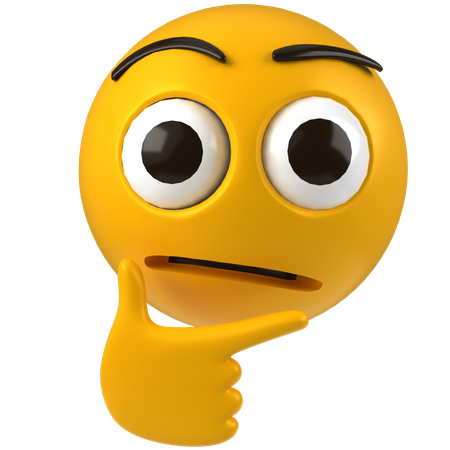 Confused Emoji  3D Icon