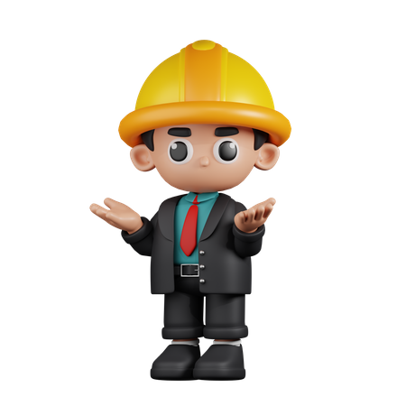 Confused Engineer  3D Illustration