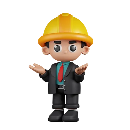 Confused Engineer  3D Illustration