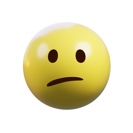 Confused Face  3D Icon