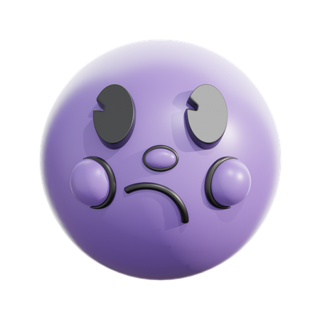 Confused face  3D Icon
