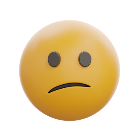 Confused Face  3D Icon