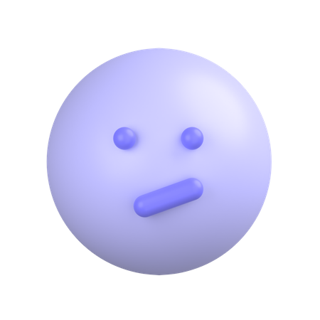 Confused-face 3D Icon