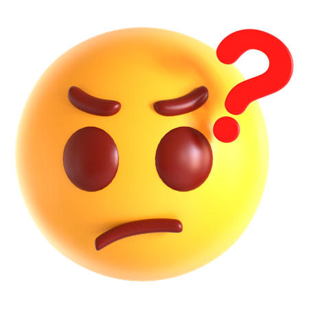 Confused Face Emoji  3D Icon