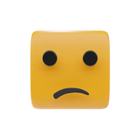 Confused Face Emoji  3D Icon