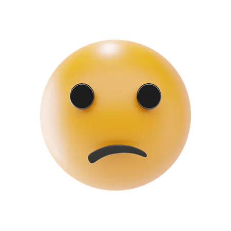 Confused Face Emoji  3D Icon