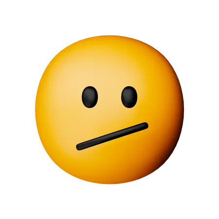 Confused Face Emoji  3D Icon