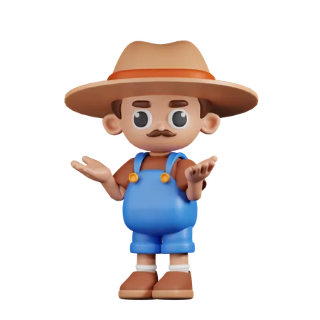 Confused Farmer  3D Illustration