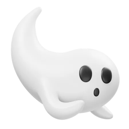 Confused Ghost  3D Icon