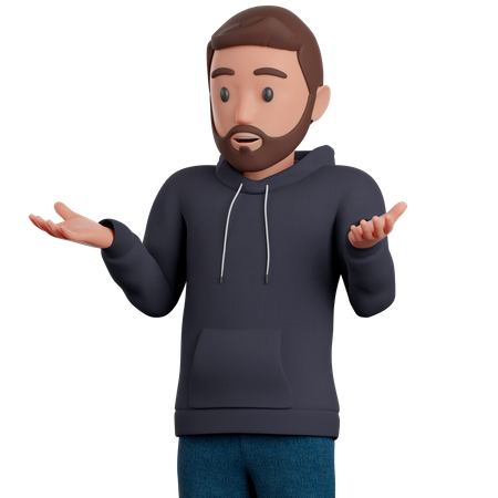 Confused man  3D Icon