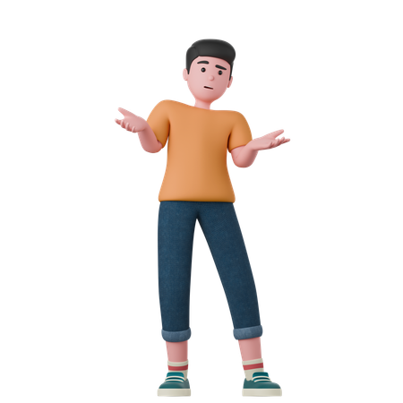 Confused Man  3D Icon