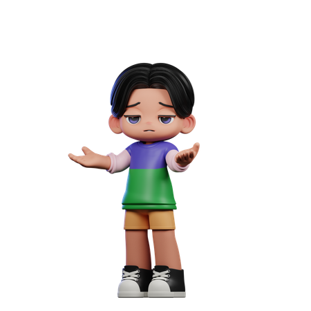 Confused man  3D Illustration